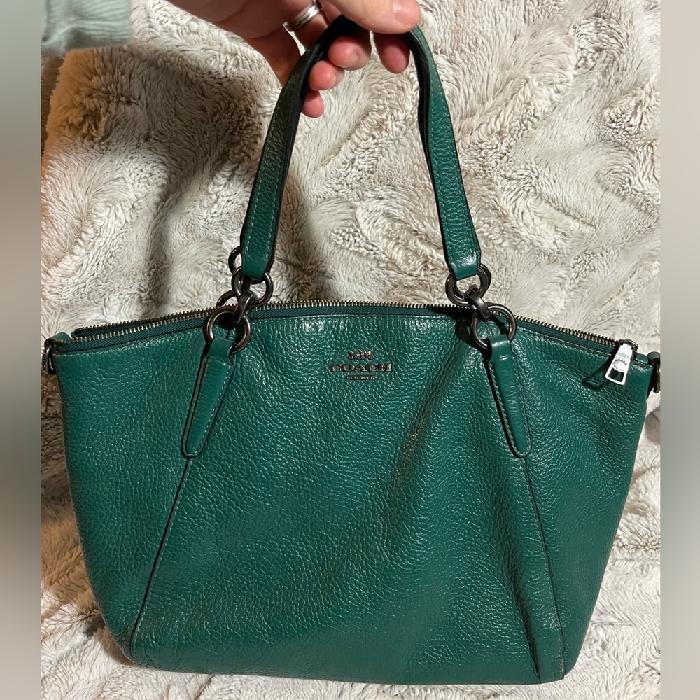 Coach Small Kelsey Satchel in limited Teal/Green